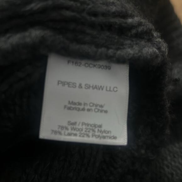 VERONICA BEARD CABLE KNIT CHUNKY HIGH‎ LOW WOOL BLEND SWEATER SIZE L - Picture 8 of 9